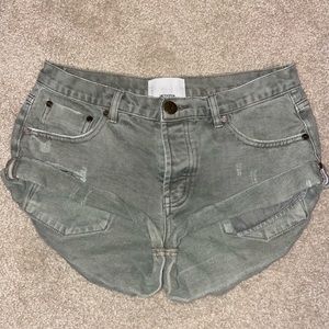 One Teaspoon Low Waist Bandit Denim Short